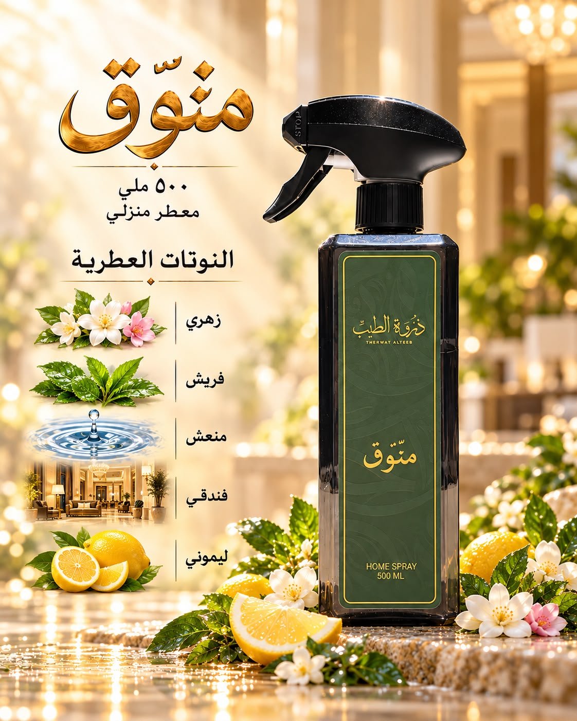 منوّق — معطر منزلي 500 ملي منوّق معطر منزلي 500 ملي ذروة الطيب